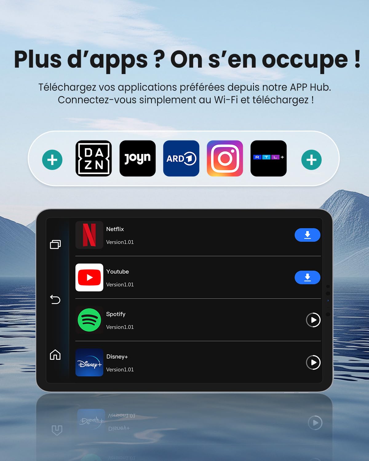 OTTOCAST Play2Video Ultra, 3-en-1 Boîtier AI pour Netflix/Youtube/Prime Video, Adaptateur CarPlay sans Fil & Android Auto avec clé USB, Wi-FI Dual Band, Bluetooth 5.4, 4Go+32Go, Plug & Play