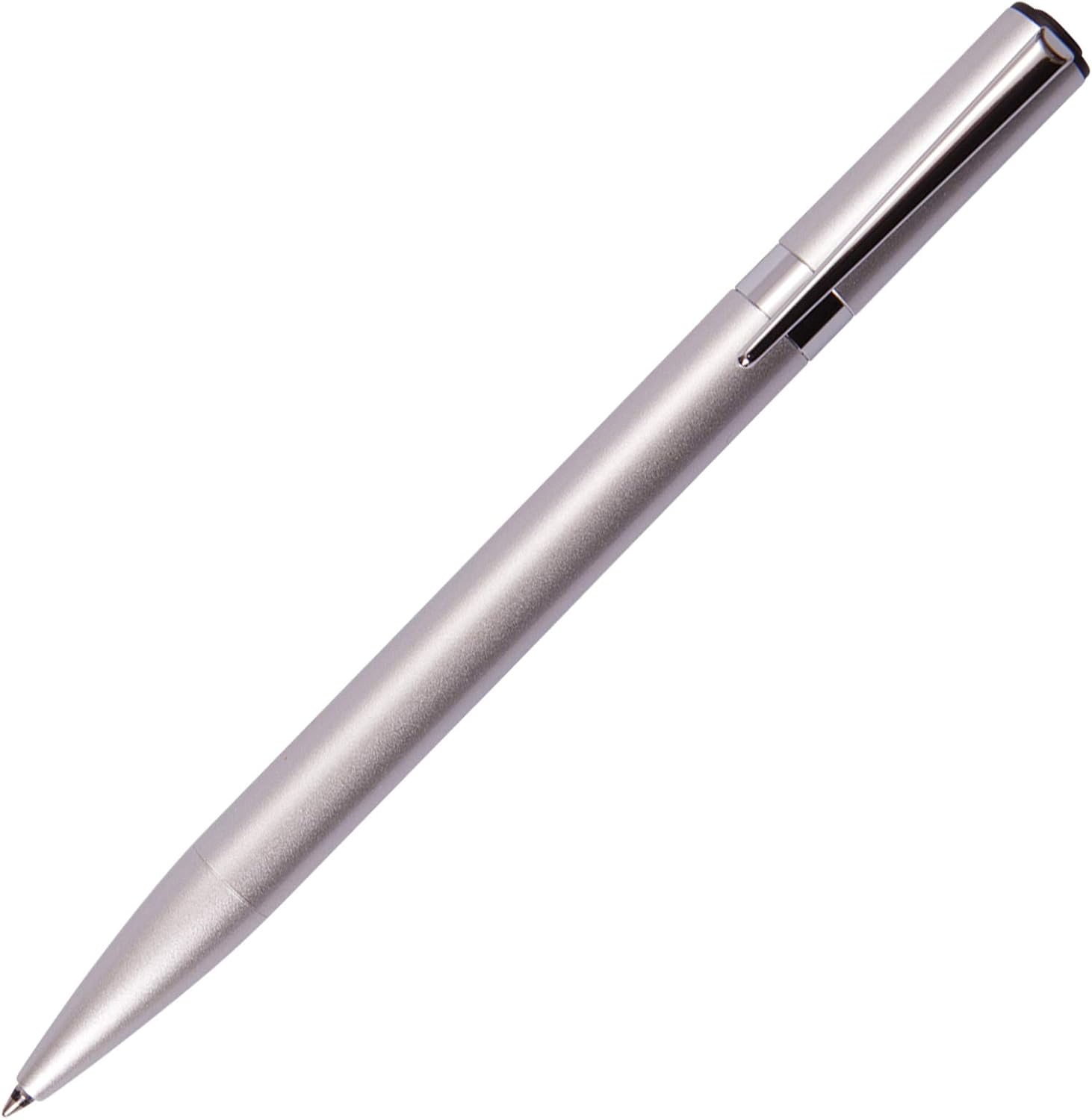 Tombow 55110 ZOOM L105 Ballpoint Pen, Silver, 1-Pack. Slim Tapered Design for Comfortable, Everyday Writing
