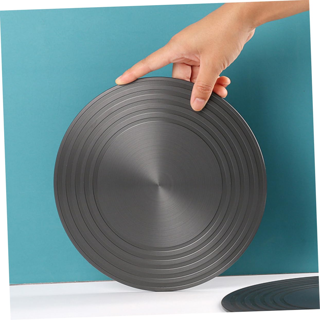 Ipetboom Difusor Negro Redondo para Estufa de Gas de Calor de 28cm Aluminio