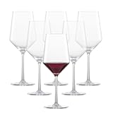 ZWIESEL GLAS Pure Cabernet Red Wine Glass &lpar;Set of 6&rpar;&comma; Graceful Wine Glasses for Red Wine&comma; Dishwasher-Safe Tritan Crystal Glasses&comma; Made in Germany &lpar;18 Ounce&rpar;