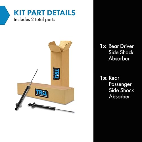 Miniatura 599 de TRQ Juego de amortiguadores traseros compatible con Chevrolet Aveo 2004-2011 Aveo5 2009 Pontiac G3 2007-2011