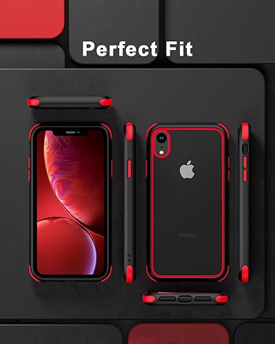 Miniatura 5 de Mobnano Funda transparente para iPhone XR, funda protectora multicolor a prueba de golpes, no amarillea, anti arañazos, parte trasera de