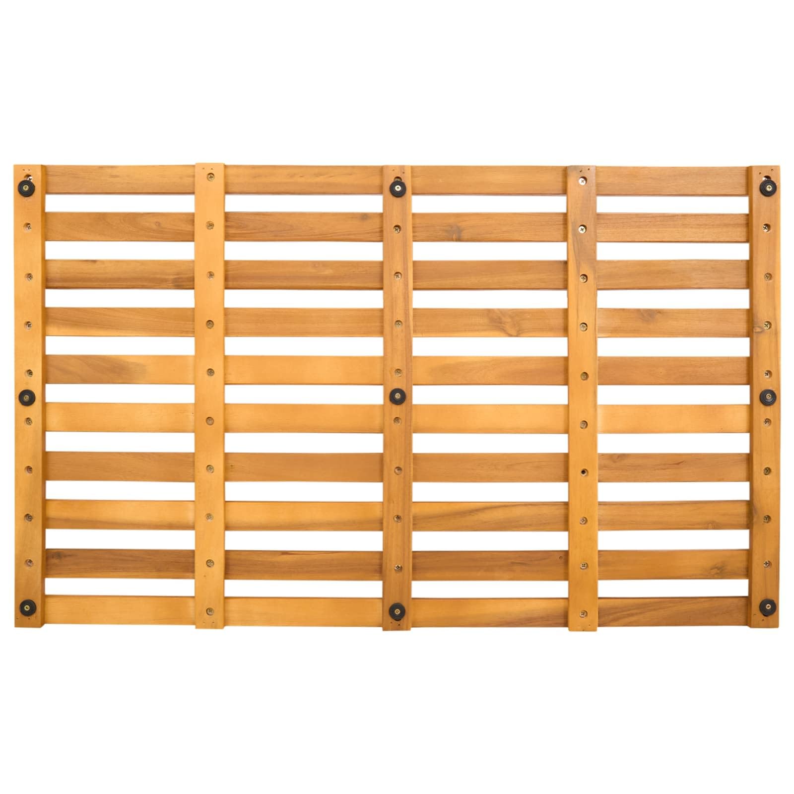 Mangloder - Alfombrilla de baño de madera maciza de acacia marrón, 80 x 48 x 2,5 cm, antideslizante, de secado rápido, para baño, balcón, ducha e inodoro, fácil de limpiar para interiores y exteriores
