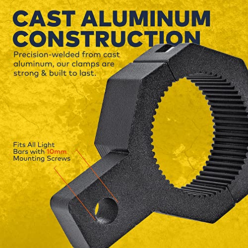 Off-Road Atv Utv Light Bar Mounts Mounting Bracket Bar Clamp Kits [1"/1.5"/1.75"/2" Inch] [Vertical Bar] [Aluminium] [2 Units] Bull Bar Utv Roll Bar Clamp Tube Roll Cage Clamps Mount For Atv Utv #TOP2