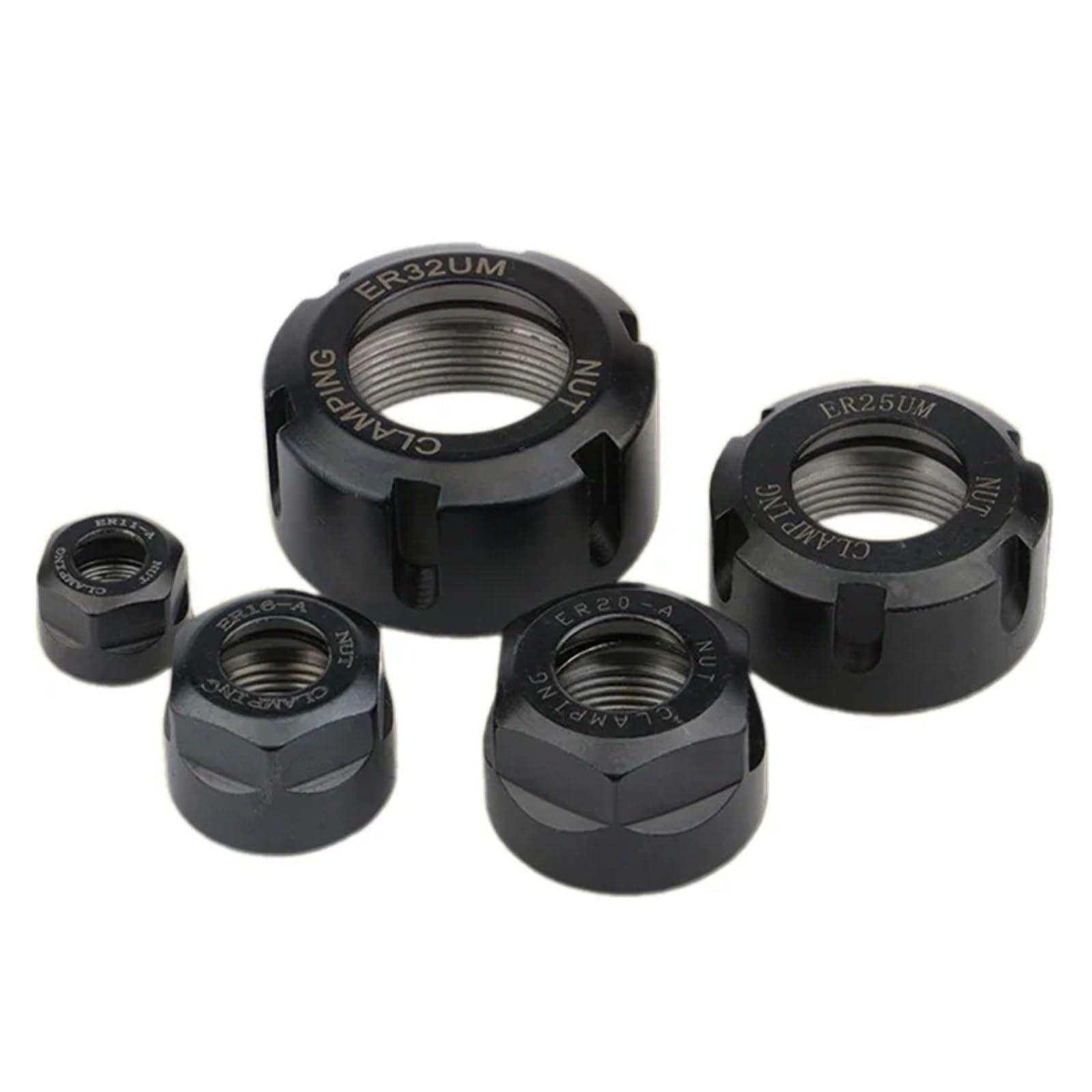 Ozliyy Er8a Er11 Er16 Er20 Er25 Er32 Nut High Precision Machine Carving Nuts Electric Spindle Chuck Er Collet Accessory(Er8a)
