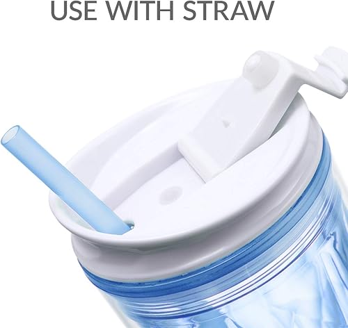 Miniatura 4 de Cupture Crystal Click & Seal - Vaso para bebidas calientes o frías, 1 unidad (paquete de 1), zafiro azul, 22 onzas