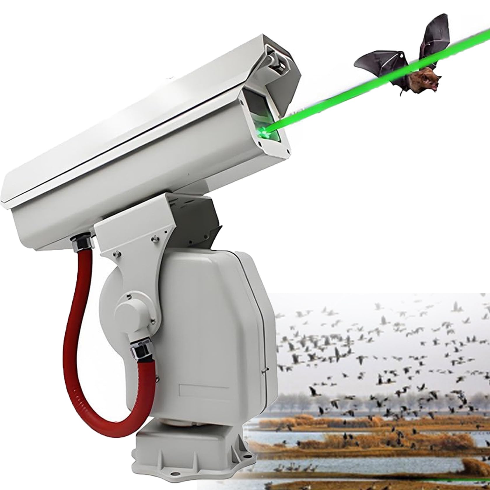 Profesjonalny Laserowy Odstraszacz PtakóW Do UżYtku PrzemysłOwego, Automatyczny Odstraszacz PtakóW Do Gospodarstw Rolnych, Obrotowy Gimbal 360°, Automatyczne śLedzenie Stad PtakóW B