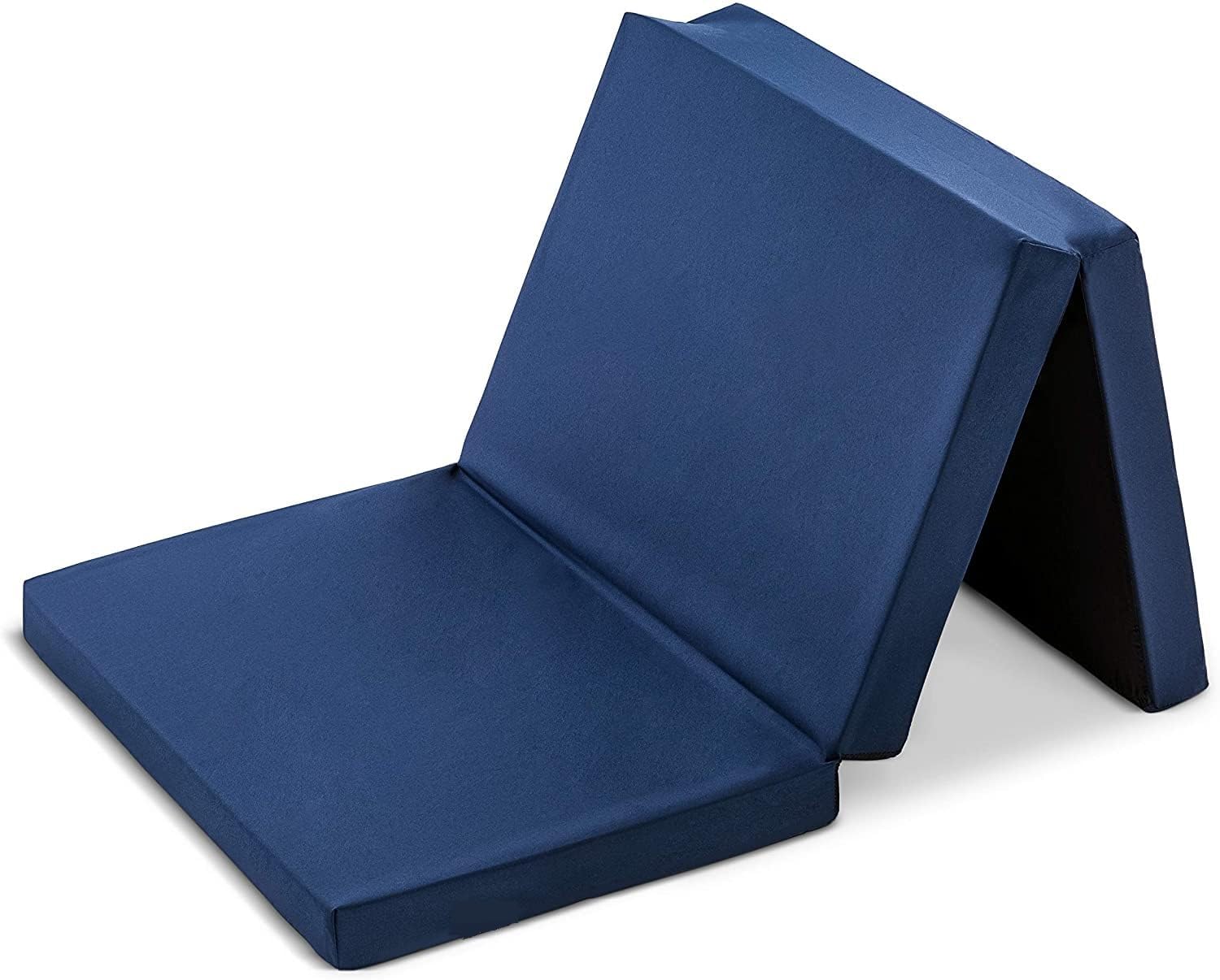Tri Folding Mattress, EPE Foam, 2 Inch Thickness, 35x72 Inch Single Bed, Portable Floor Mattress for Travel, Picnic, Yoga (Navy Blue)-image-18