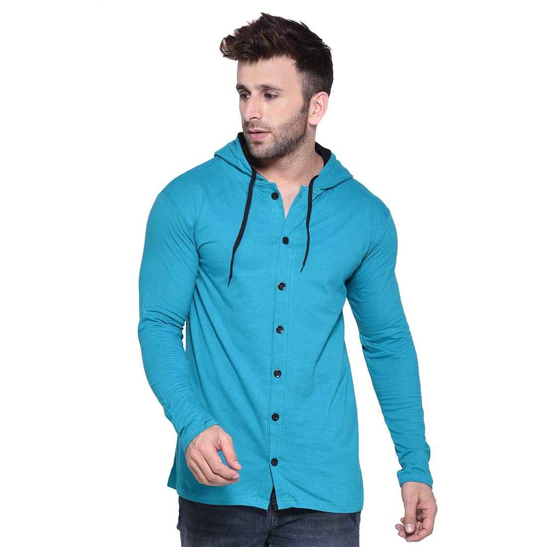 Men's Slim Fit T-Shirt (681_Series_Sea Green_X-Large)-image-4