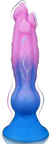 Consolador enorme monstruo de 10.8 pulgadas, consolador grande con nudo, consolador largo de dragón con ventosa, correa de triple cabeza en