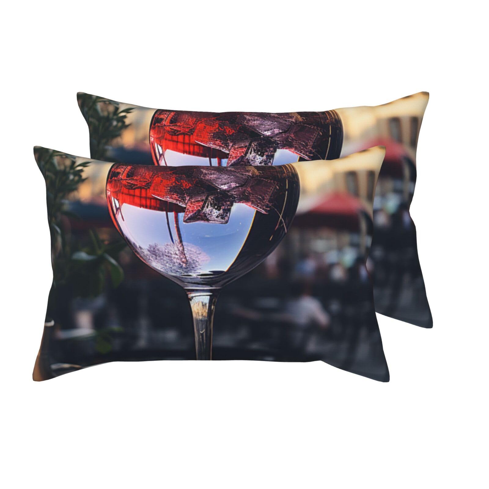 Taies d'oreiller lot de 2 couleur vin idée cadeau sommeil bien-être peau et cheveux