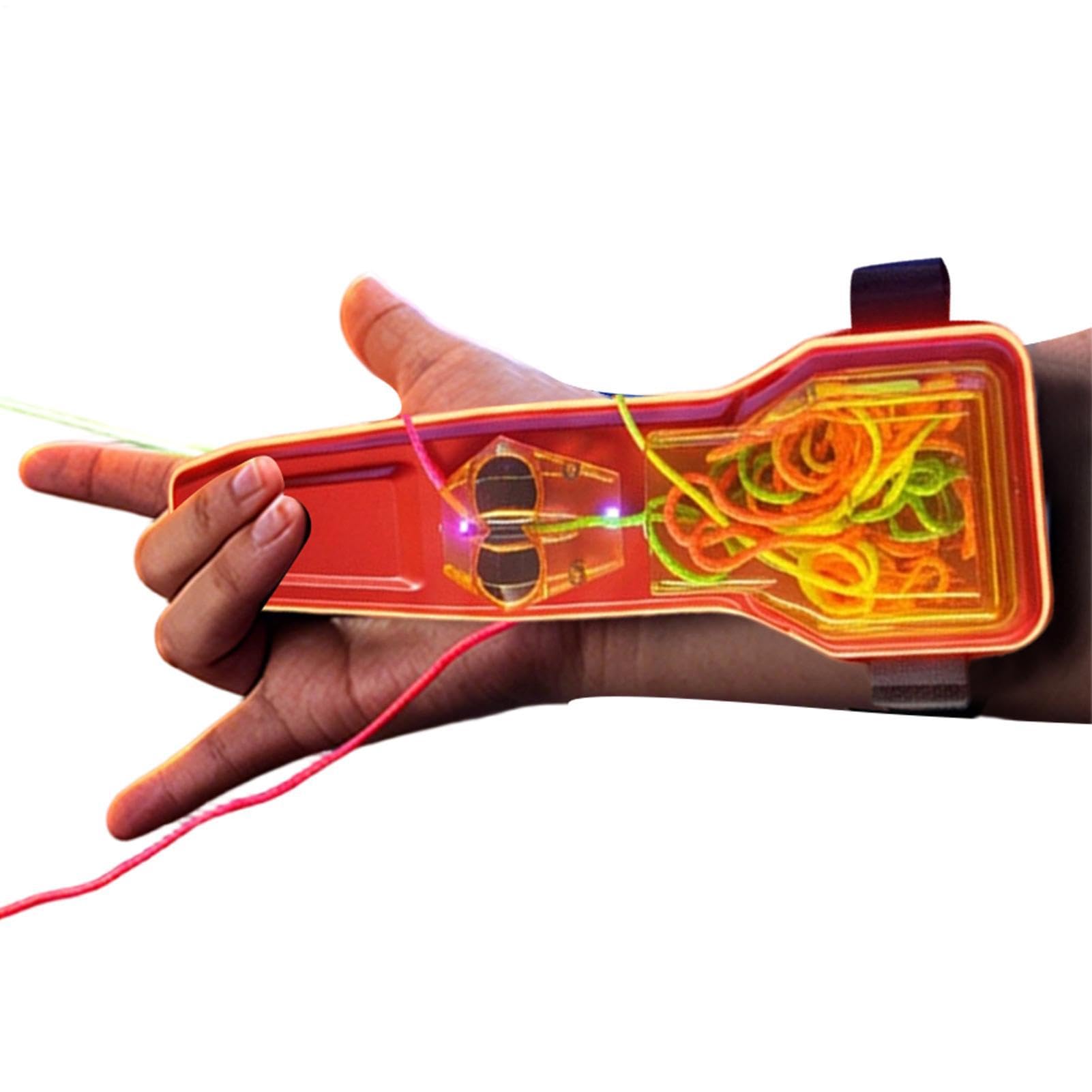 Web Slinger, Glow Electric String Launcher Toy, Outdoor Action Gadget, Automatic Web Shooter Outdoor Game Device, Interactive Fidget Toys, String Launcher for Cat Teaser Kids, Boys and Pets