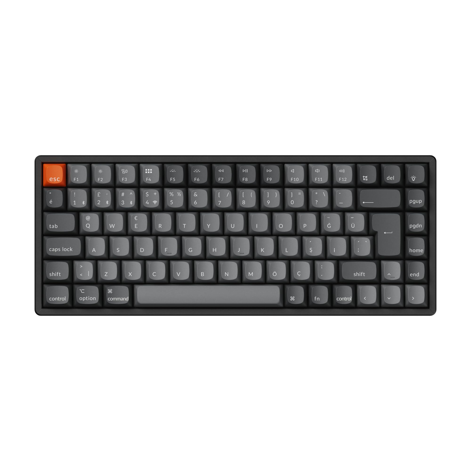 Keychron K2 Max%75 RGB Türkçe Brown Switch Kablosuz Alüminyum