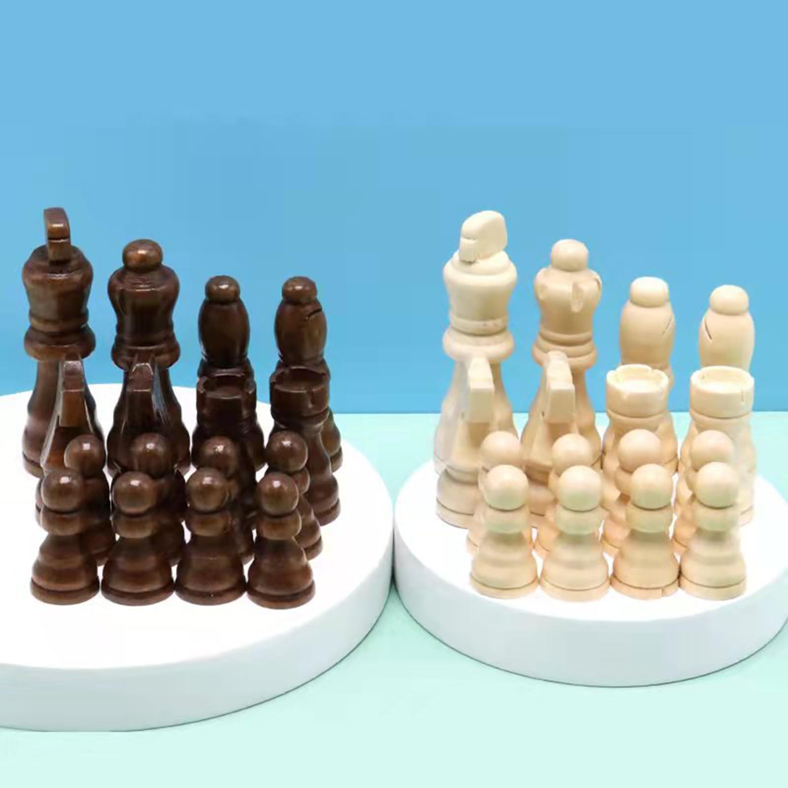 Piezas de ajedrez Jadeshay juego de ajedrez estándar internacional 32 piezas de plástico Piezas de ajedrez Jadeshay juego de ajedrez estándar internacional 32 piezas de plástico