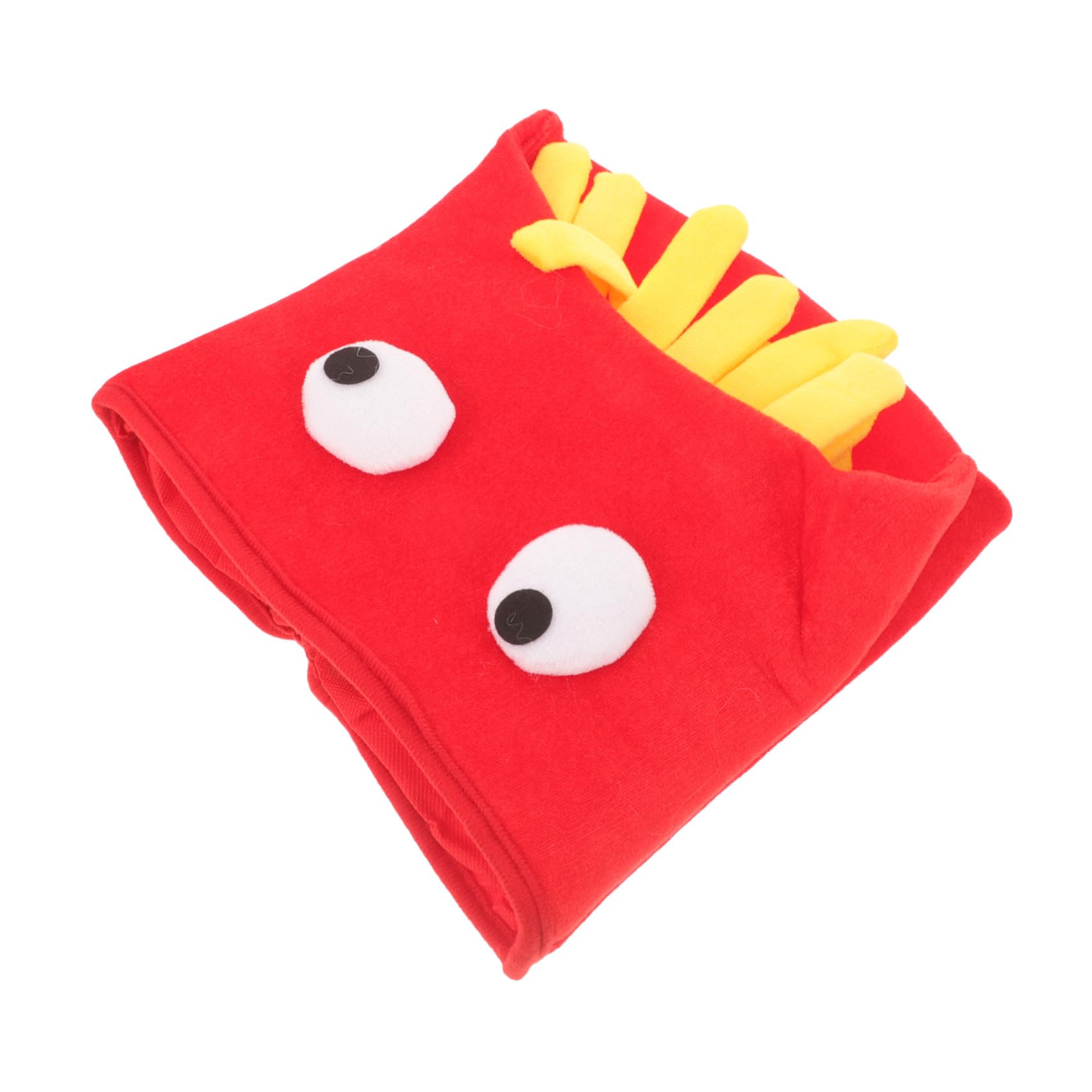 DOITOOL Sombrero especial de Halloween con forma de papas fritas, accesorio de disfraz de fiesta, divertido gorro novedoso para adultos y cómodo gorro de fiesta loco para bailes de máscaras