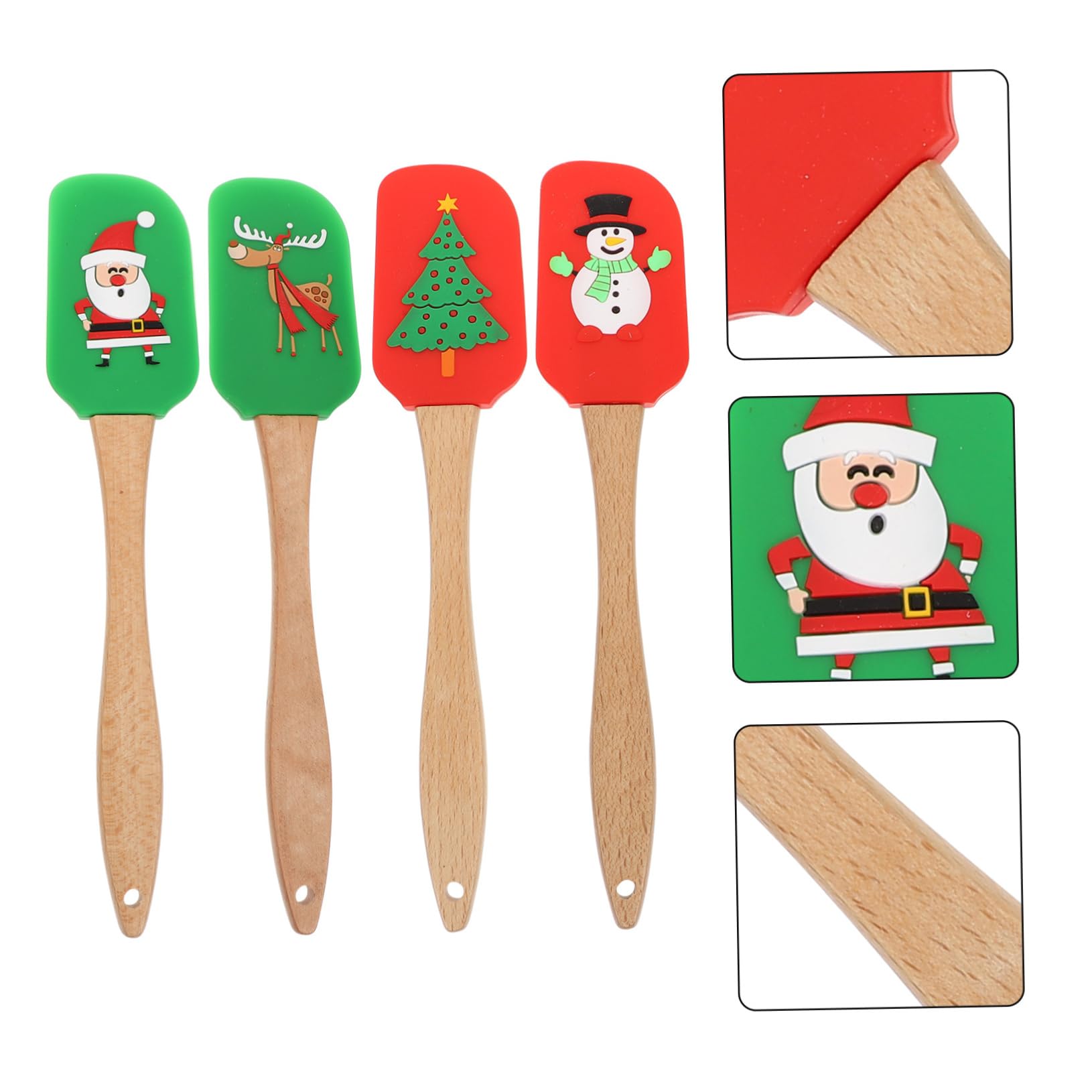TOPBATHY 4pièces Grattoir Patisserie Silicone Raclette à Crème Pour Gâteaux Ustensiles De Pâtisserie Spatule à Beurre