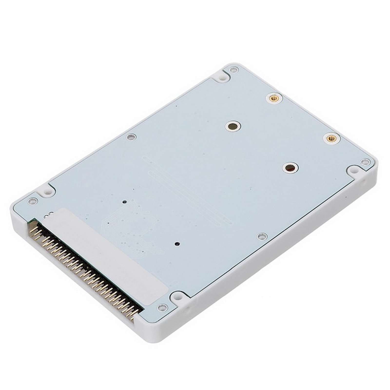 cablecc mSATA Mini PCI-E SATA SSD to 2.5 inch IDE 44pin Notebook Laptop Hard Disk case Enclosure White