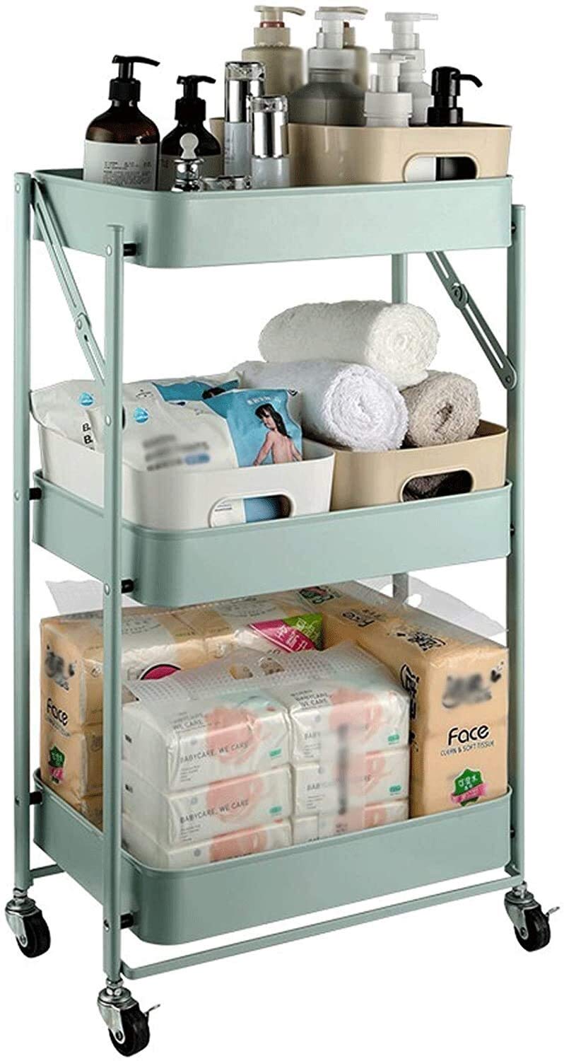 Mueble auxiliar de cocina y salón de 3 niveles para ahorrar espacio sin instalar