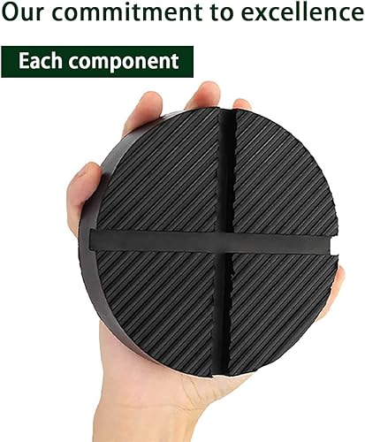 Miniatura 4 de Almohadilla de goma universal para gato de suelo, adaptador de almohadilla de gato con diseño de ranura cruzada, disco protector de riel de marco