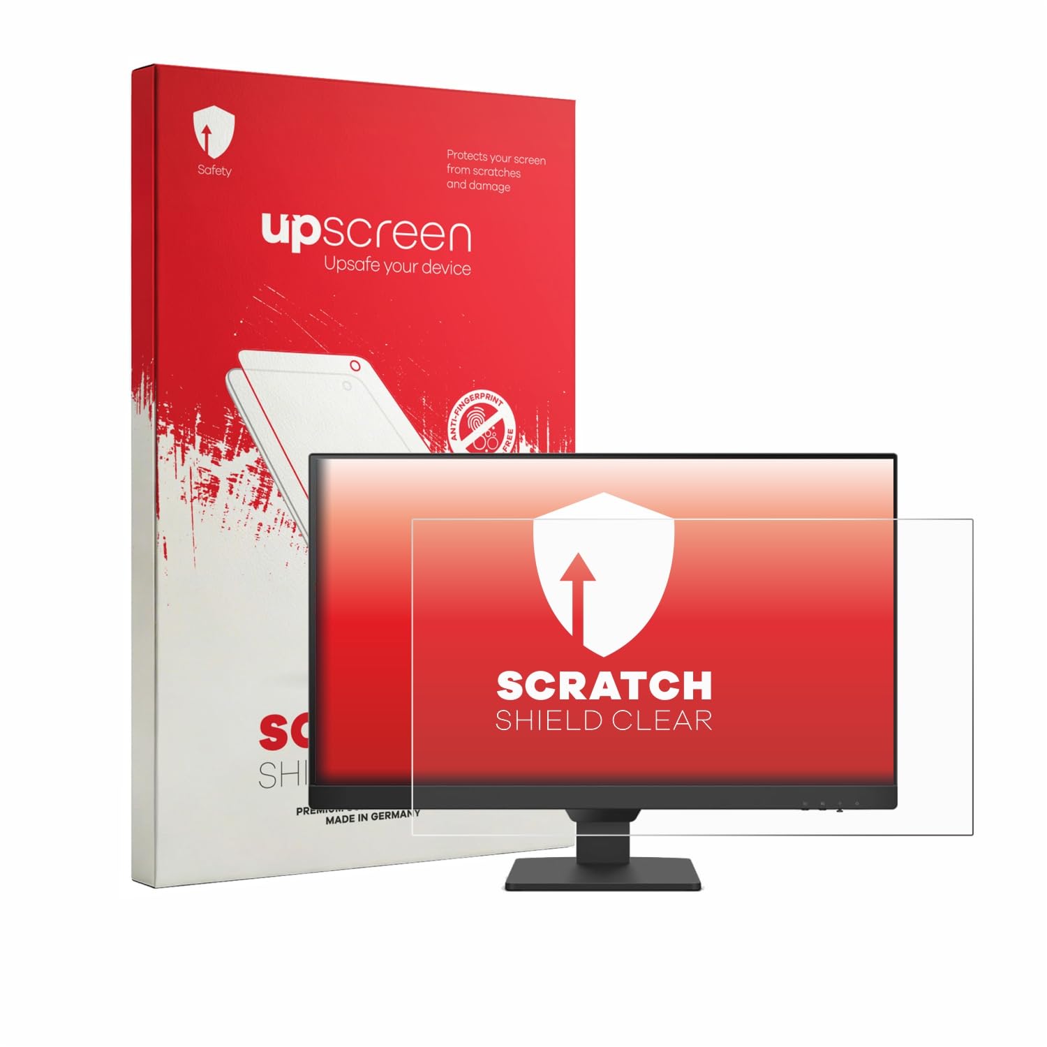 upscreen Pellicola Protettiva per BenQ GW2490E | , Chiara Protezione Schermo Made in Germany, Anti-Graffio Trasparente Mounting Kit