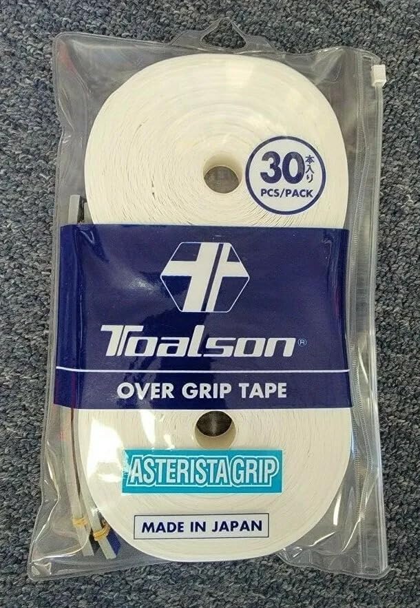Toalson Asterista Grip Over Grip 30 Pack White (Made in Japan)