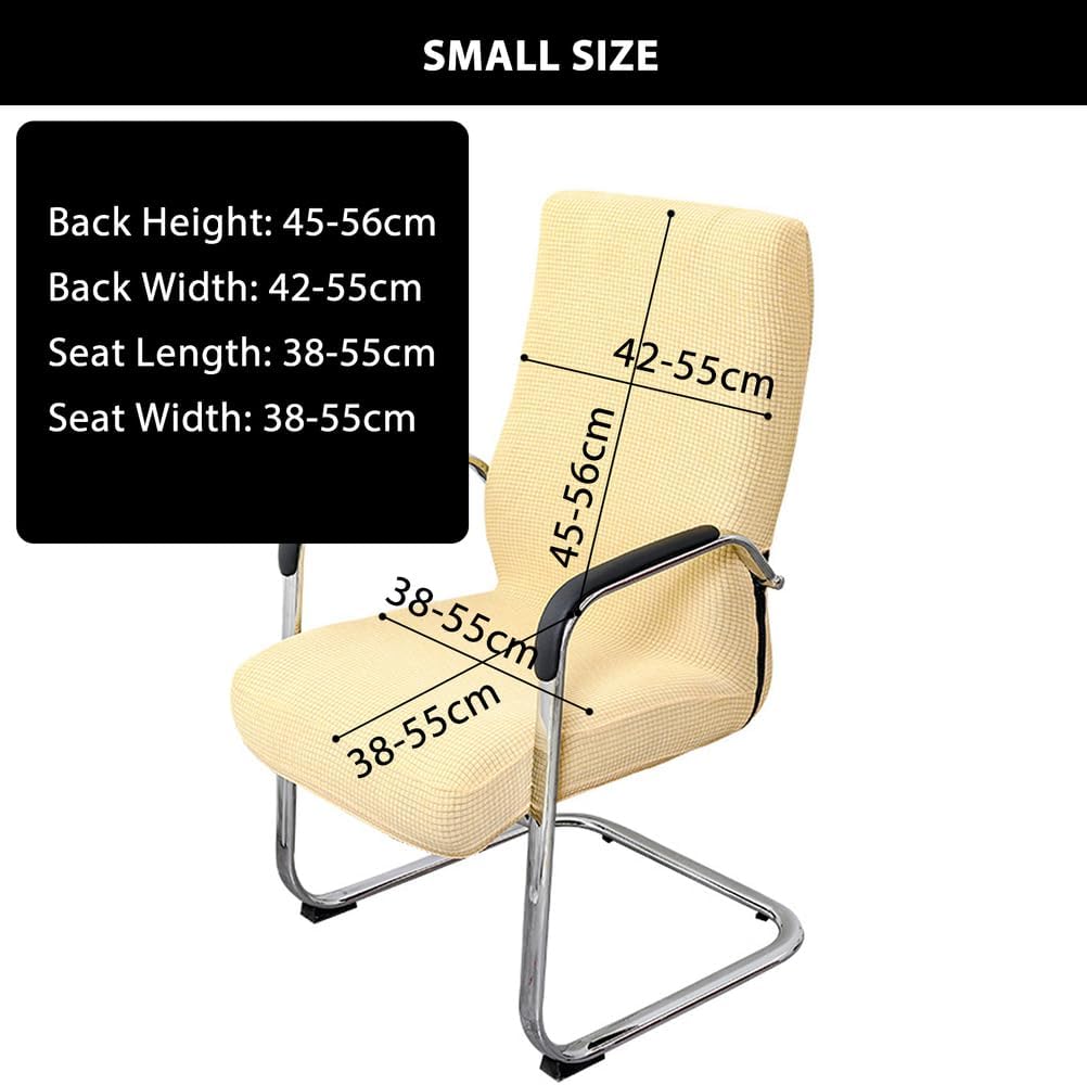 Stretch Office Chair Cover 2 Pack, Removable Desk Chair Covers with Zipper, Washable Universal Rotating Office Seat Slipcover, for Office Home Decorative,Pink 2 Pack,S