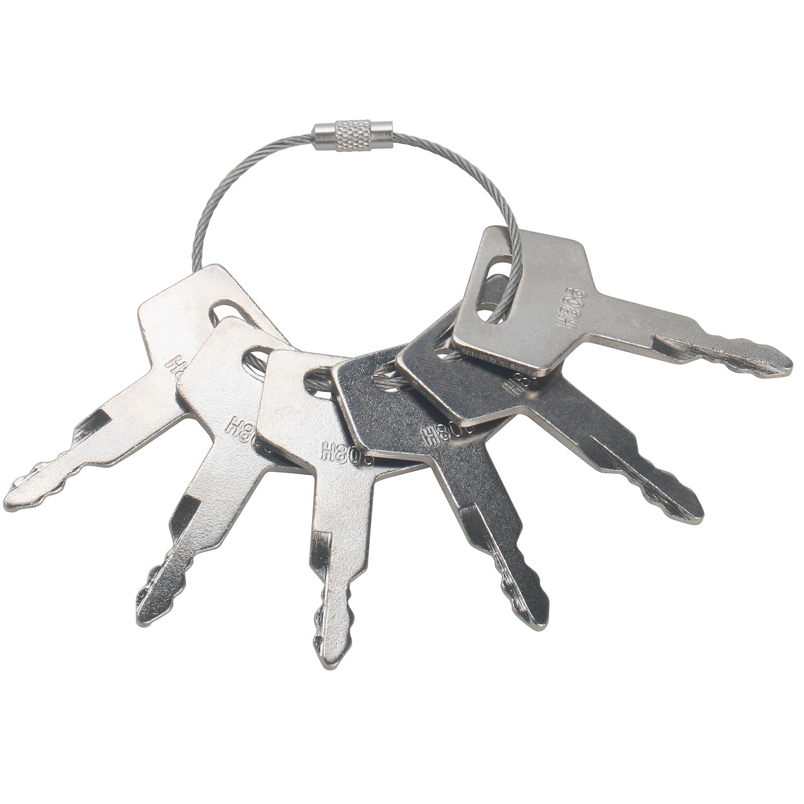 GAOHOU6pcs H806 Takeuchi Excavator Ignition Keys Compatible with Hitachi Gehl Case New Holland Excavators Loaders