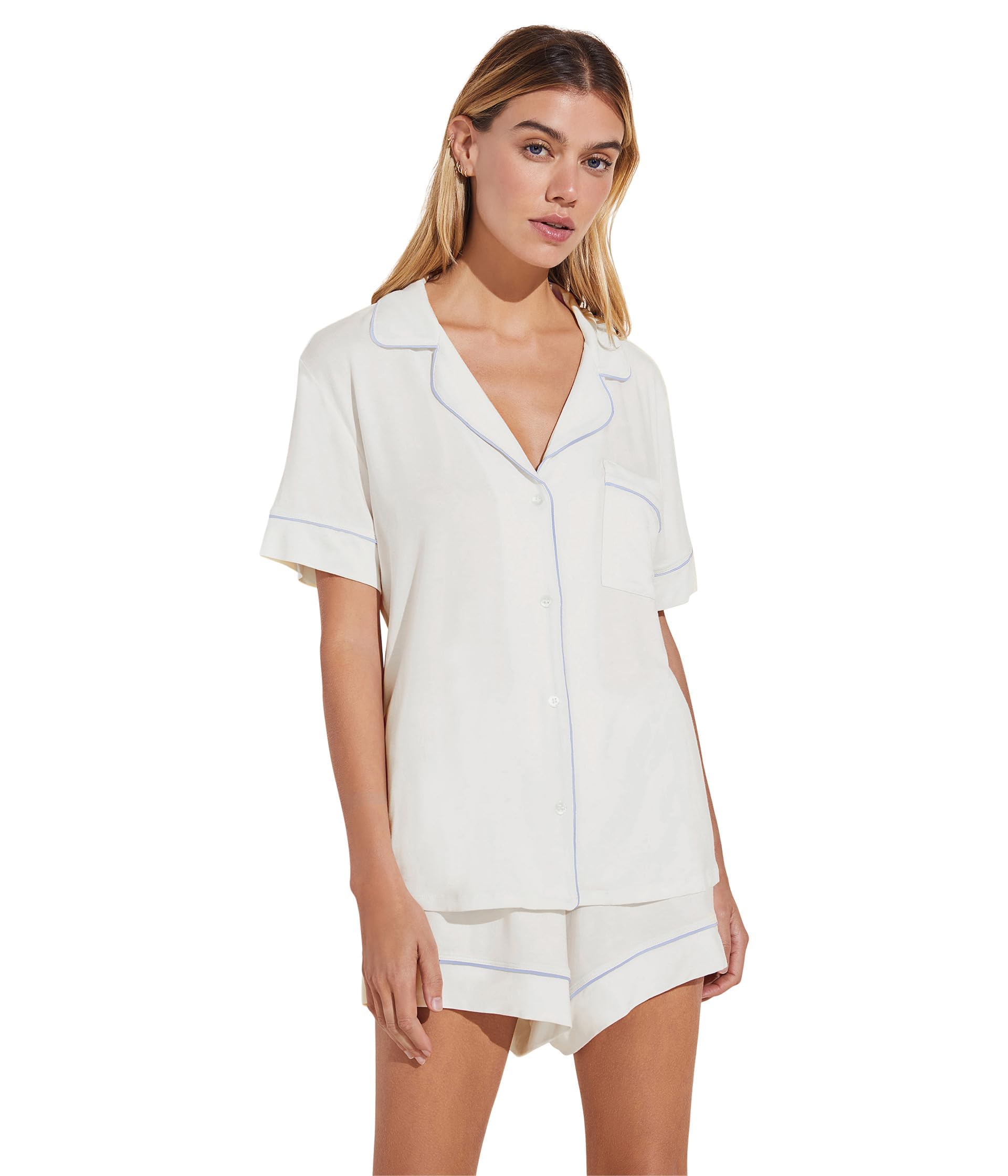 Eberjey Gisele Rib Relaxed Short PJ Set