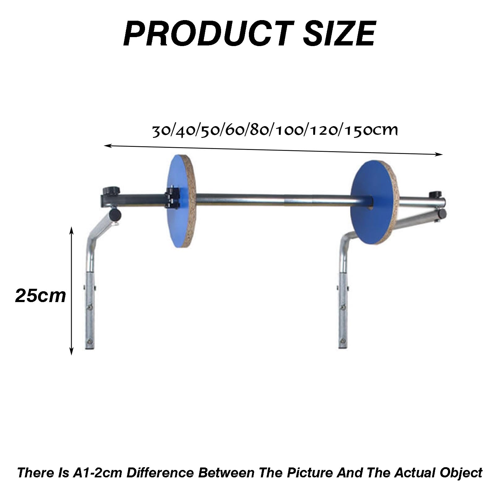 Dispenser per rotolo di pluriball da parete, scaffale per imballaggio manuale con deflettore in legno regolabile, capacità di carico 50 kg, facile sostituzione