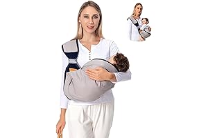 Lightweight and Versatile Baby Sling Carrier with Hip Seat for Newborns and Toddlers
