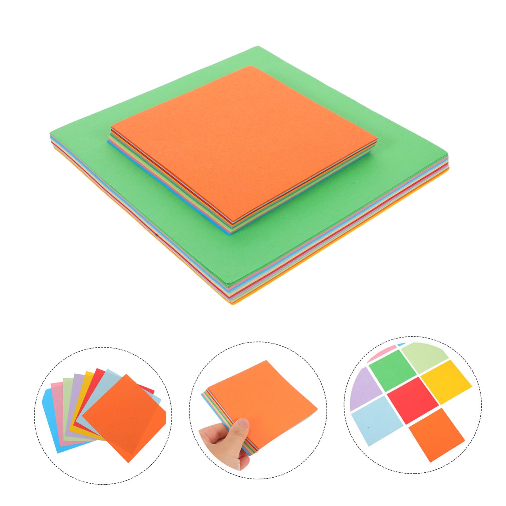 Veemoon 10taschen Handgefertigtes Farbiges Origami-faltpapier Beutel Quadratisches Bastelpapier für Junge Mädchen Doppelseitiges Diy-kunstpapier Einfaches Falten für Bastelprojekte