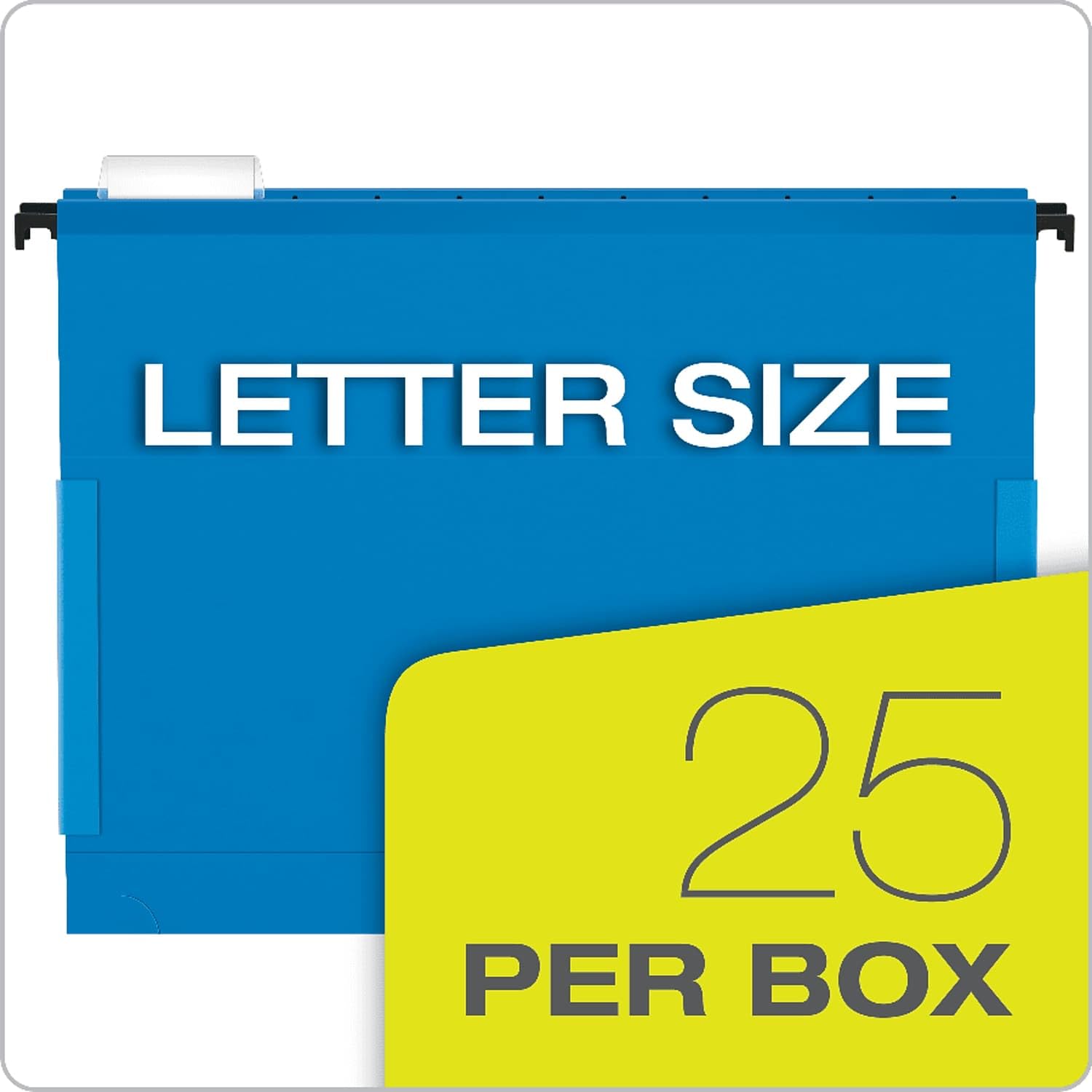 Pendaflex 59202 SureHook - Cartelle sospese rinforzate, 5,1 cm, con lati, lettera blu, confezione da 25