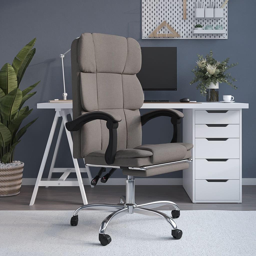 Silla de oficina giratoria de 360 grados con tejido transpirable, respaldo ajustable y reposapiés como silla de oficina ajustable en altura con función reclinable