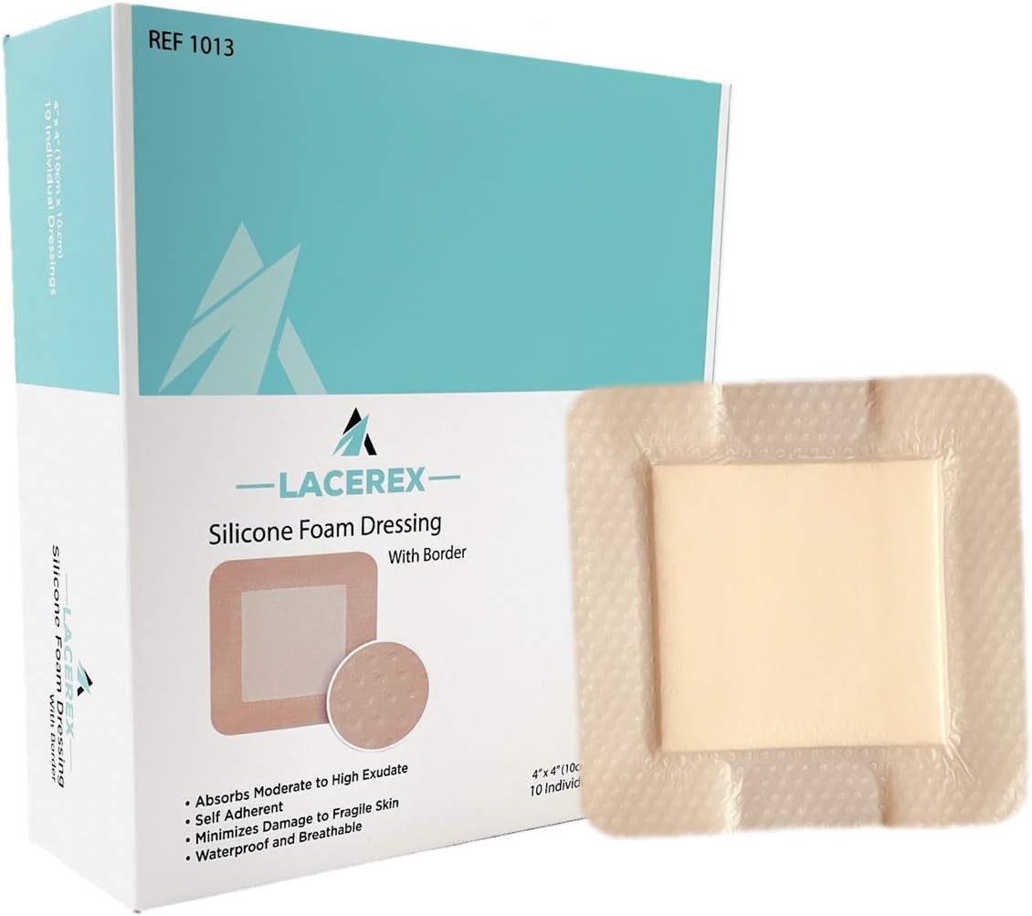 Excel SAP 4"x4" Silicone Bordered Superabsorbent Dressing