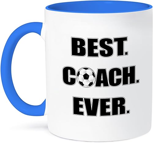 3dRose Best Coach Ever-Taza de dos tonos, color blanco y negro, 1 unidad (paquete de 1), multicolor