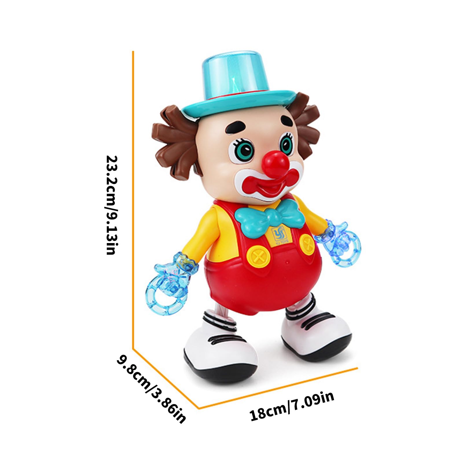 Generico Giocattolo da Clown Danzante con Luce Musicale