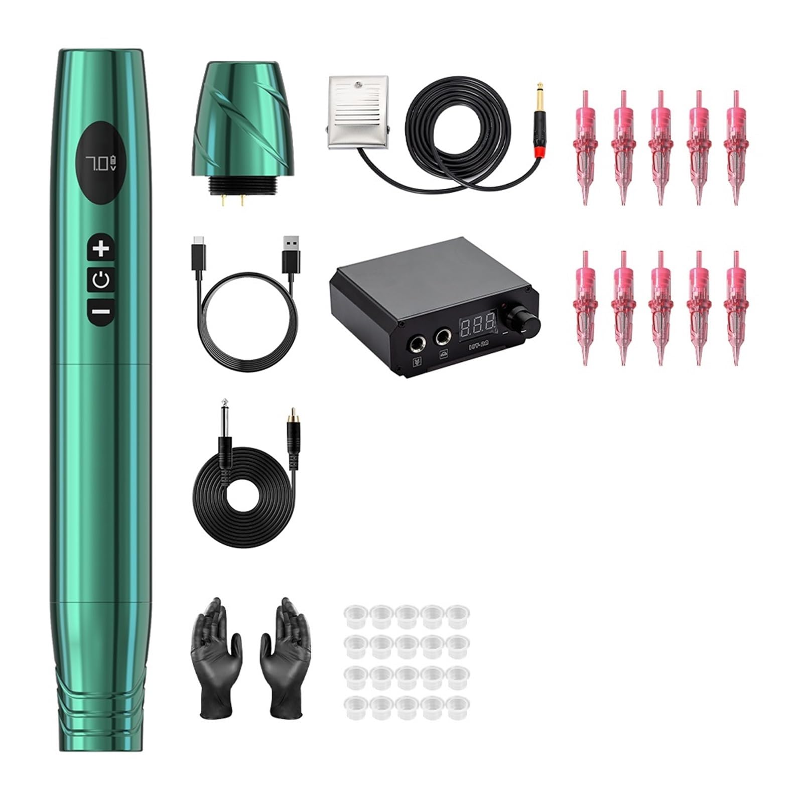 Kits de tatuaje Maquillaje Permanente, Máquina De Tatuaje Inalámbrica, Kit De Pluma, Trazo, Delineador De Ojos De 3,5mm, Herramientas For El Cuero Cabelludo, Micropigmentación Semipermanente Para prin