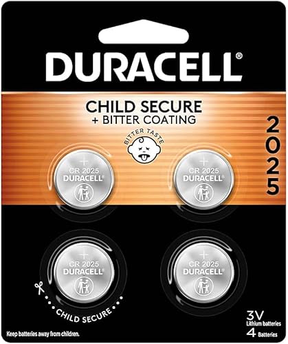 DURACELL DURDL20254PK - Batería de litio con pila de botón 2025, paquete de 4