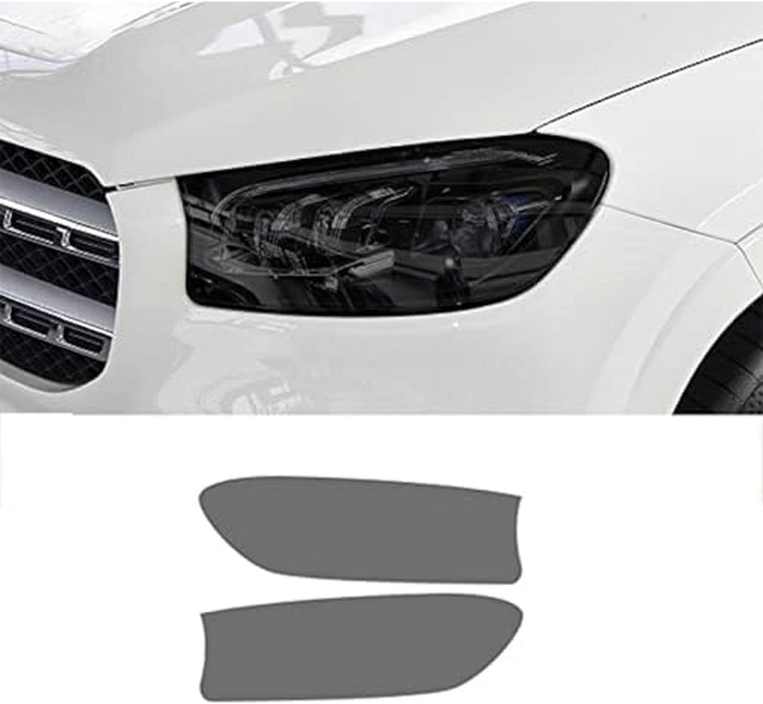 SamLng Car Front Light Film for Benz GLS-Class X167 2020 Car Headlight Protective Film Front Light Transparent Blackened TPU Sticker Car Headlight Protective Film