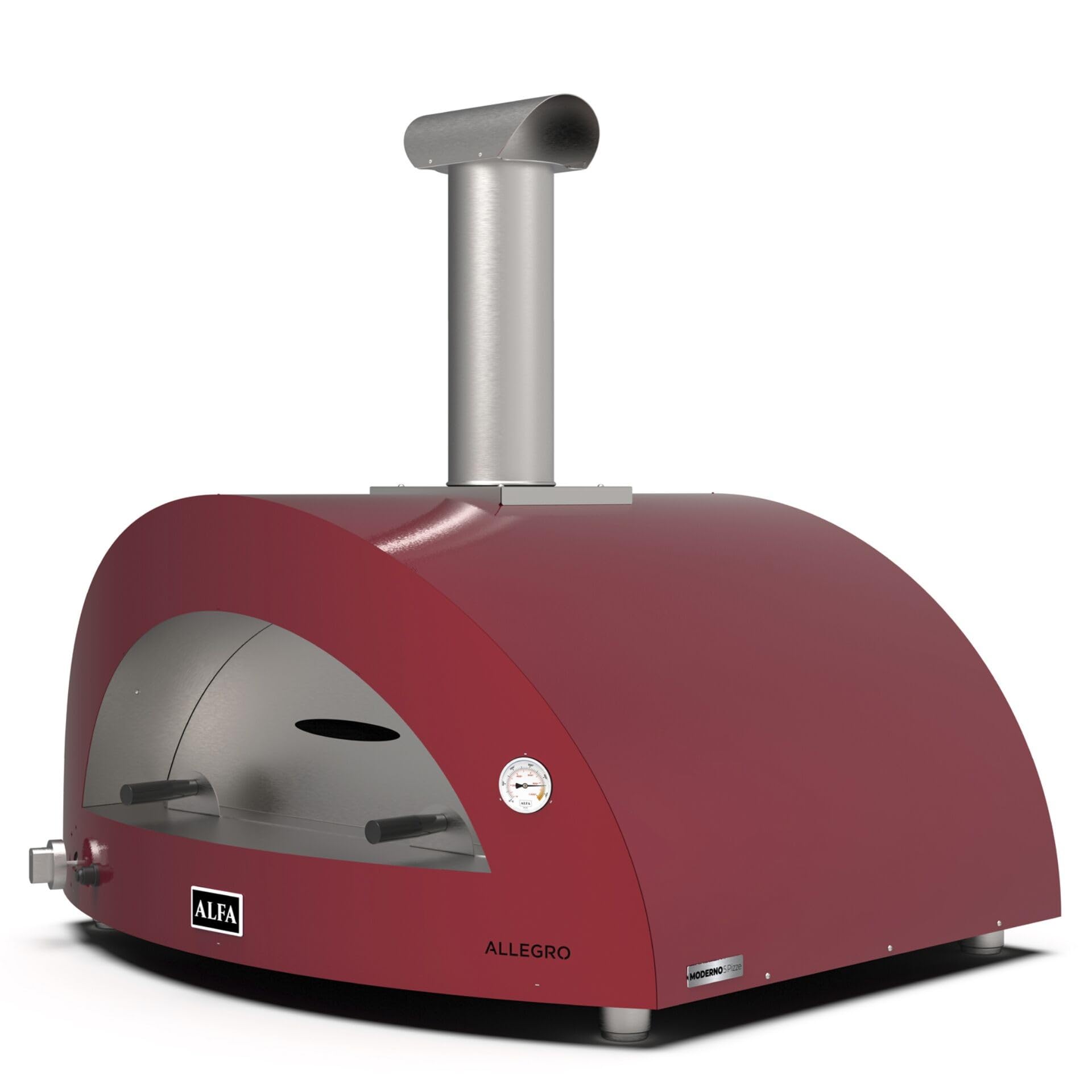 Alfa Forni Moderno 5 Pizze Hybrid Antik Rot
