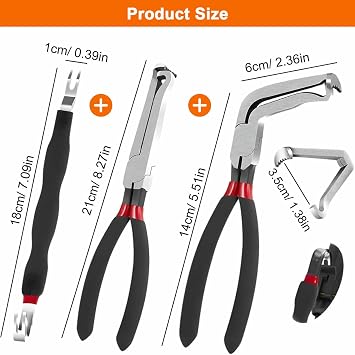 4Pcs Electrical Disconnect Pliers 37960, 60 Degree Electrical Connector Pliers 37980, Electrical Connector Separator 13120 with11 Terminal Removal Tools, Electrical Plug Disconnect Tools
