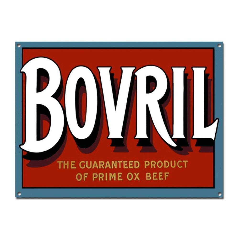 Biopracess Vintage Retro Bovril Tin Sign Metal Sign TIN SIGN 7.8X11.8 INCH