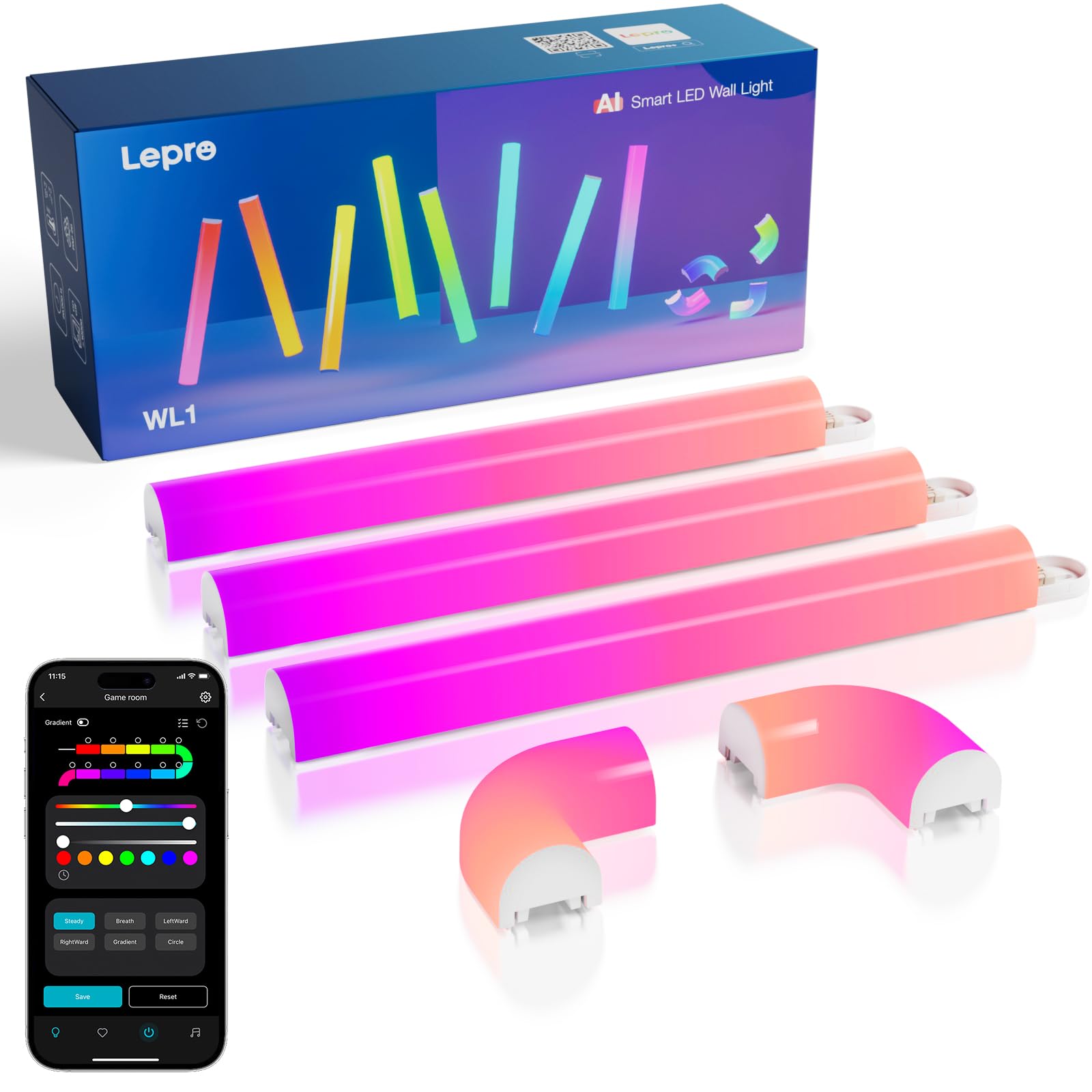 luci natalizie inteligenti sync musica led gaming stanza lavoro