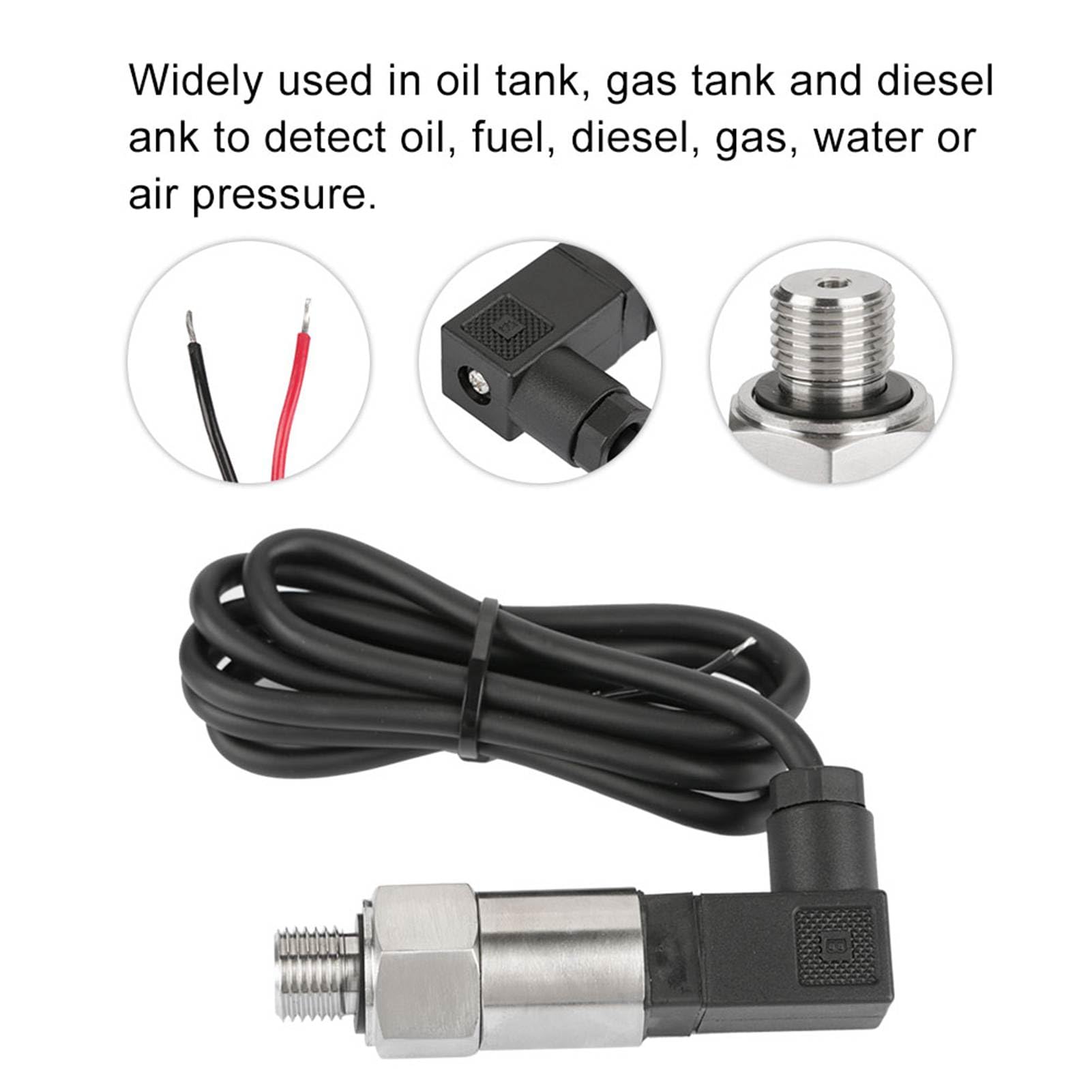 Aramox Trasduttore di Pressione G1/4 per Gas e Acqua Output 4-20mA SilPsi (0-1,6MPA)