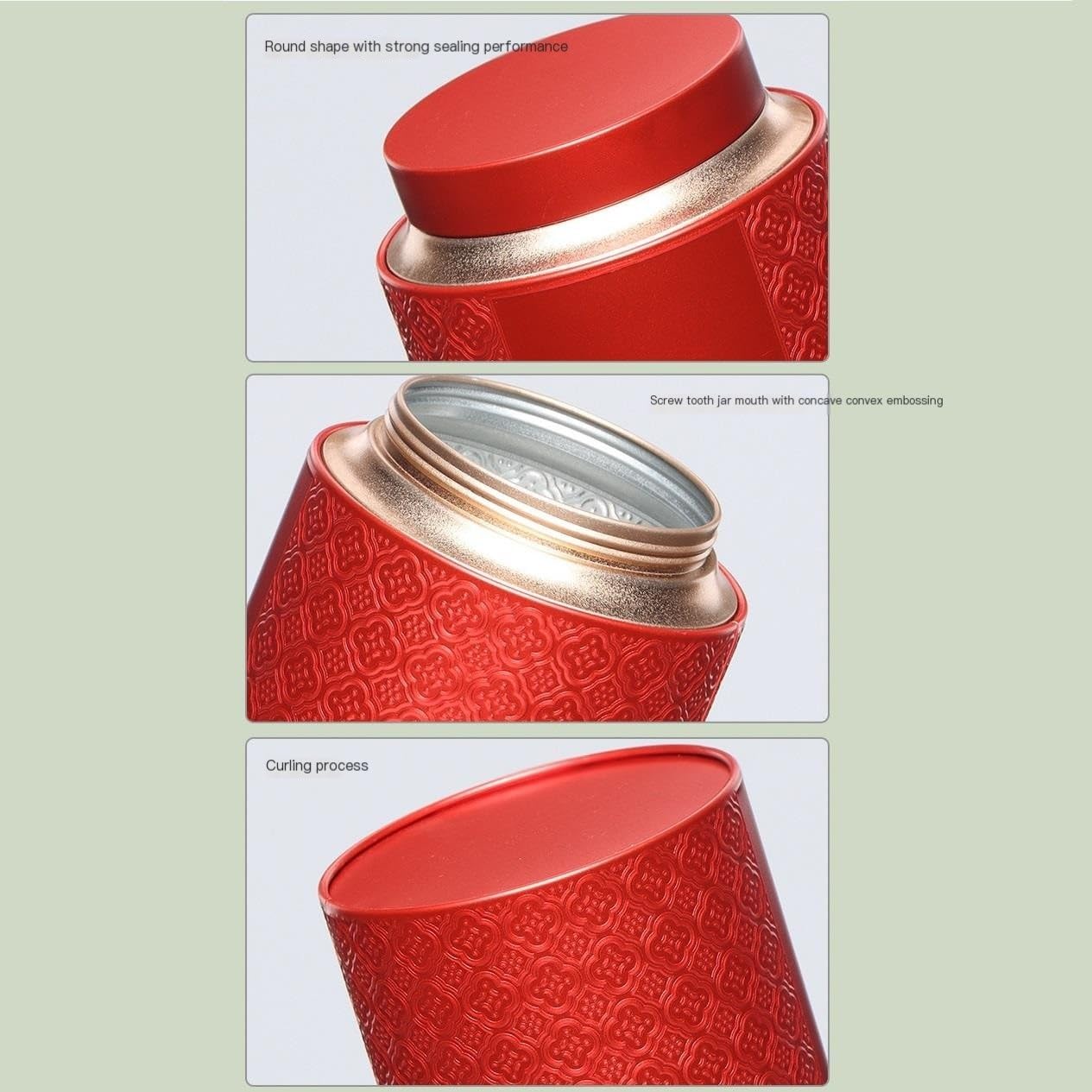 Set Da Tè Contenitore for la conservazione del tè sfuso Lattina rotonda Lattina vuota Lattina for la conservazione degli alimenti Set di scatole regalo for lattine singole/doppie Barattolo Per Conserv