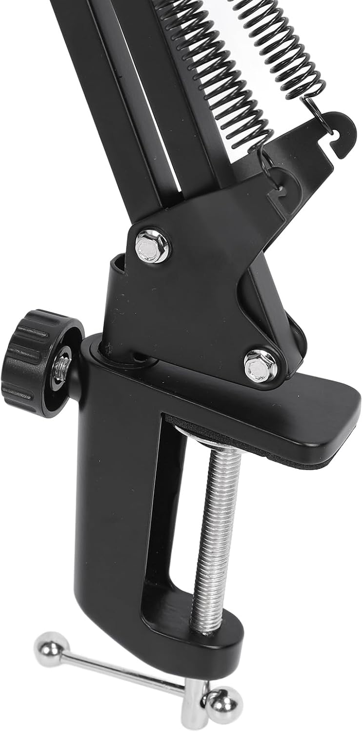Ring Light with Overhead Phone Mount, Articulating Arm Phone Holder with 3 - Color LED Desk Light for Video Recording Live Stream Cooking Vlog, Clamp - On Space - Saving