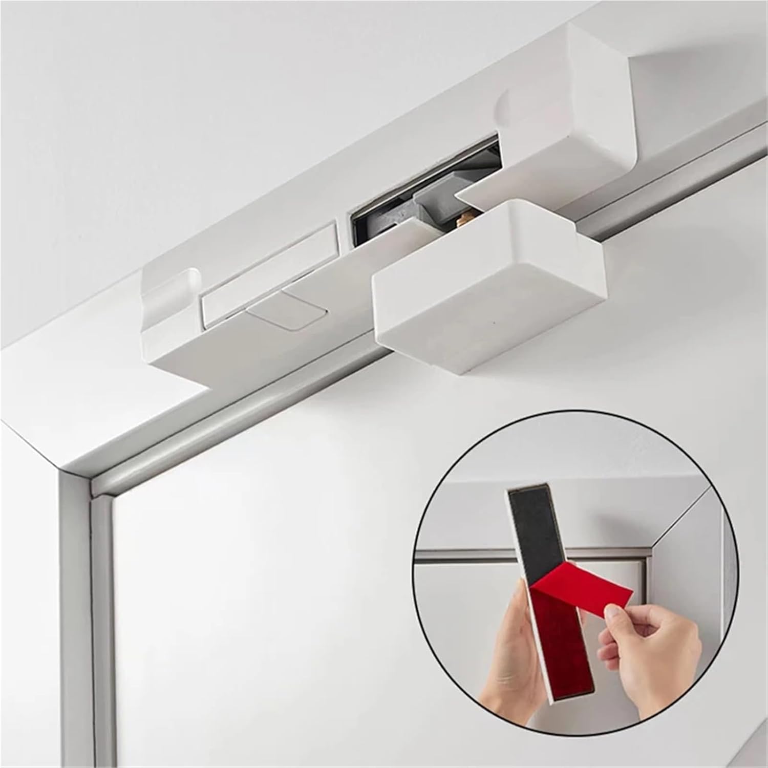 Door Buffer Damper Hydraulic Closer Wooden External Opening Household Silent Closing Anti-Pinching(Brown-Right Opening)