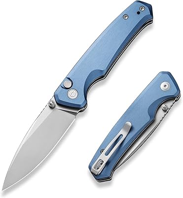 CIVIVI Pocket Folding Knife with Button Lock and Thumb Stud Opener, 2.97