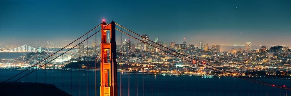 Wallmonkeys WM362115 Golden Gate Bridge Peel and Stick Wall Decals, 72" W x 24" H-Colossal