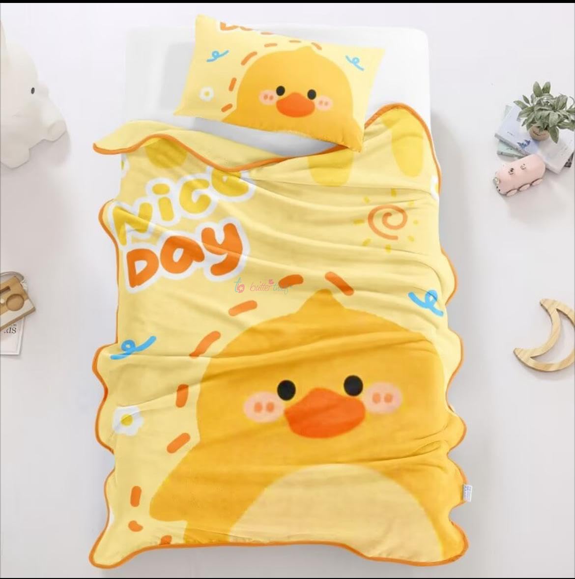 Butterthief Baby Blanket - Soft Duck Print -3